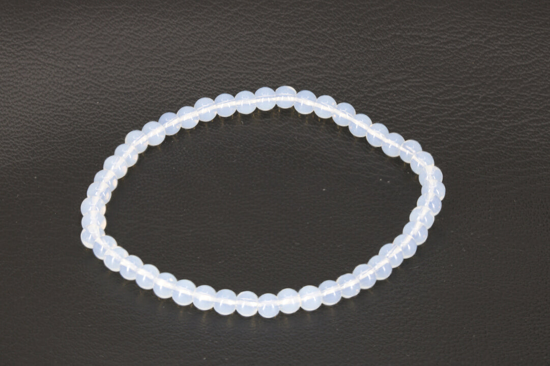 Opalite stretchy bracelet, 4 mm spheres