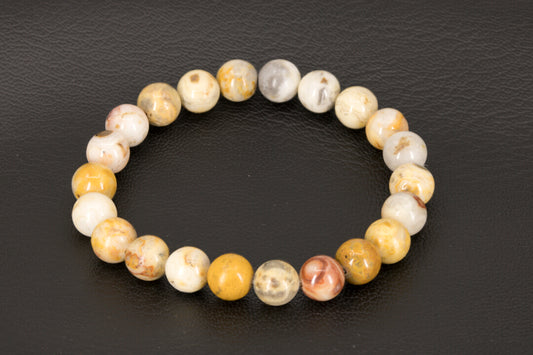 Crazy Lace Agate 8 mm Stretchy Bracelet
