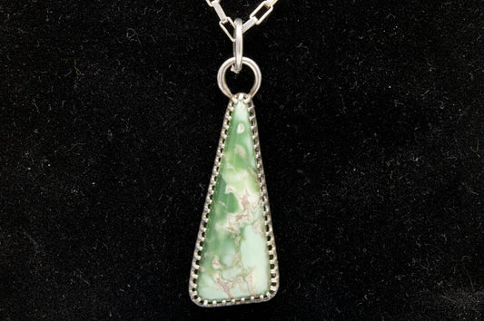 Lucin Variscite Pendant set in Sterling Silver front picture