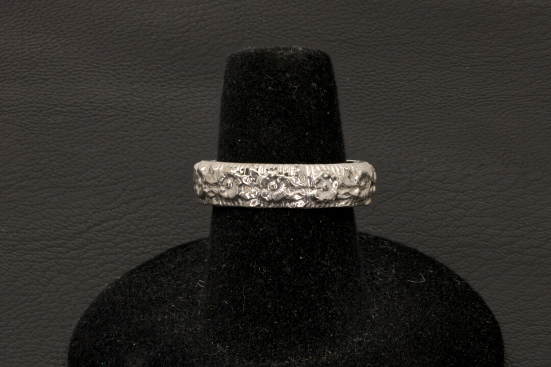 Pear shaped turquoise ring on a black stand band view only