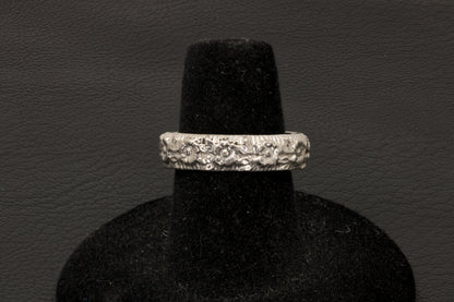 Pear shaped turquoise ring on a black stand band view only