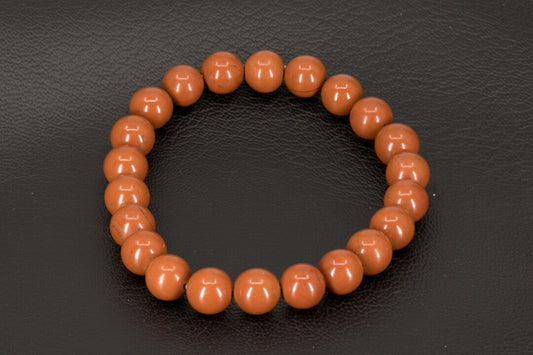 Red Jasper stretchy bracelet, 8 mm spheres