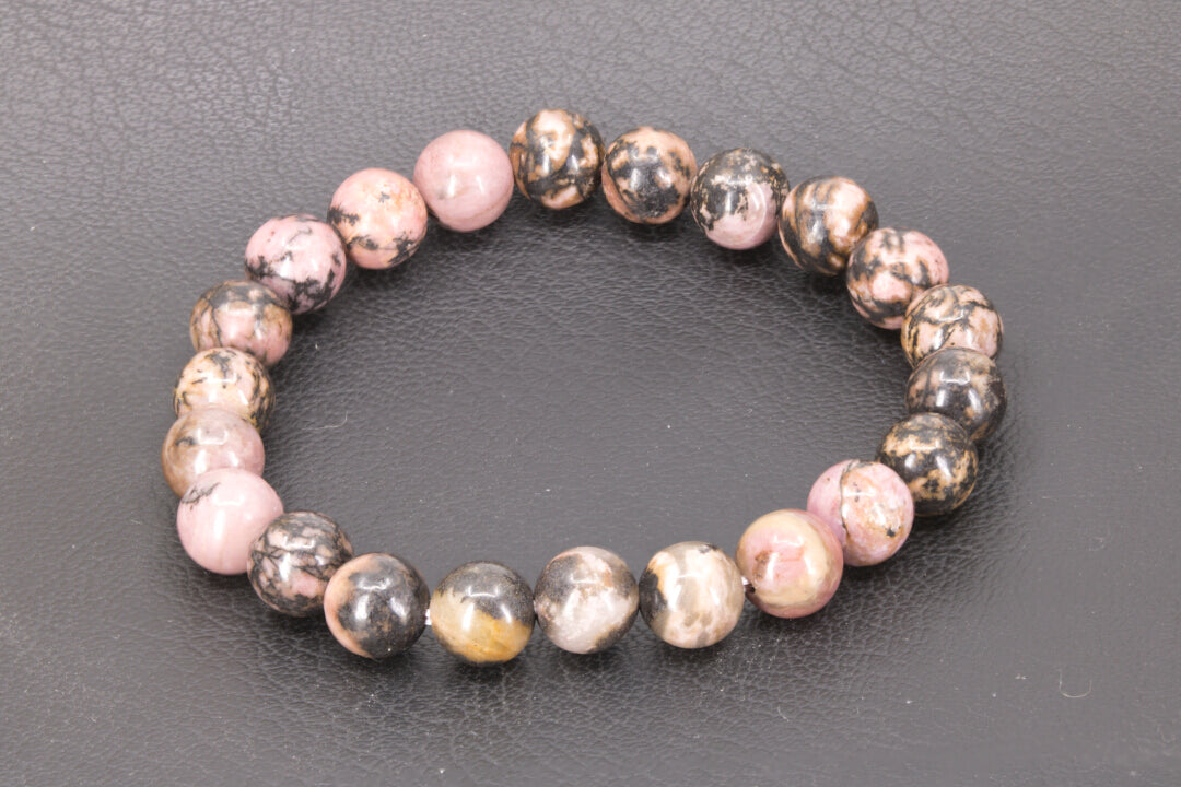 Rhodolite stretchy bracelet 8 mm spheres