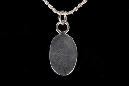 Shattuckite Oval Pendant Set In Sterling Silver