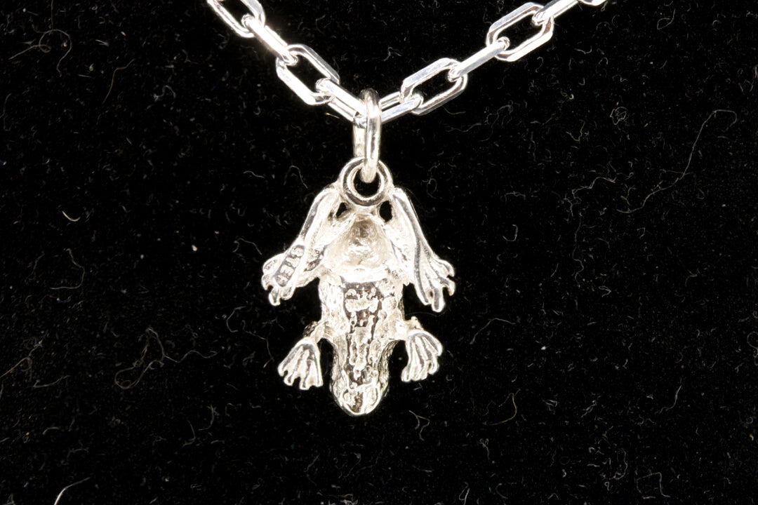 Sterling Silver Frog Pendant bottom Photo