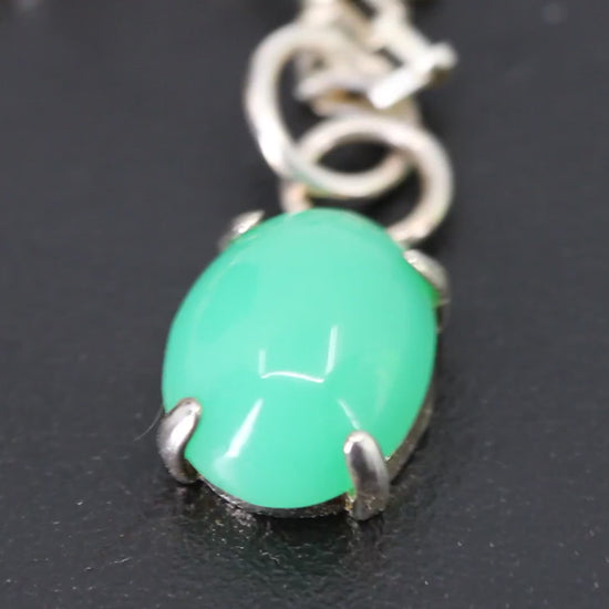 Apple Green Australian Chrysoprase Pendant set in Sterling Silver video