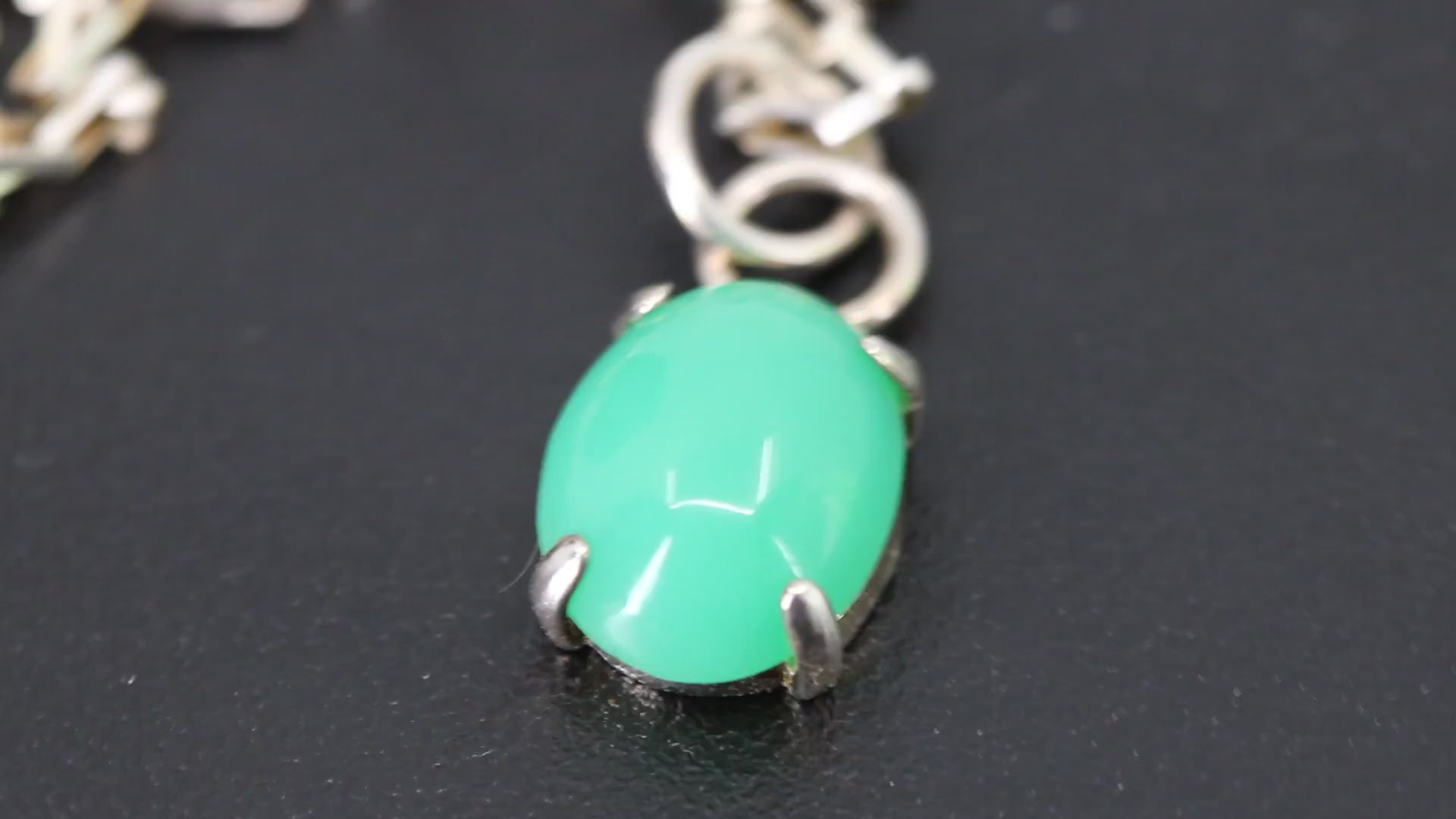 Apple Green Australian Chrysoprase Pendant set in Sterling Silver video