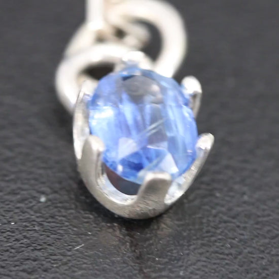 Natural Faceted Oval-Cut Royal Blue Kyanite Pendant set in Sterling Silver. 2.1 ct. stone. Video